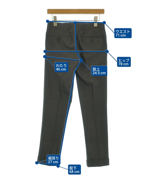 green label relaxing（グリーンレーベルリラクシング）スラックス 茶 サイズ:72(XS位) メンズ/2200616679142