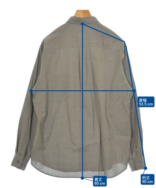 green label relaxing（グリーンレーベルリラクシング）カジュアルシャツ グレー サイズ:L メンズ/2200672691157