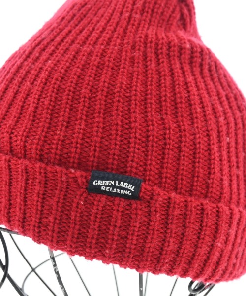 green label relaxing（グリーンレーベルリラクシング）ニットキャップ・ビーニー 赤 サイズ:- メンズ/2200649411177