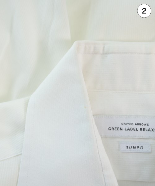 green label relaxing（グリーンレーベルリラクシング）ドレスシャツ 白 サイズ:41(XL位) メンズ/2200645192162