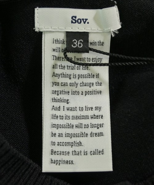 SOV.（ソブ）カーディガン 黒 サイズ:36(S位) レディース/2200655567196