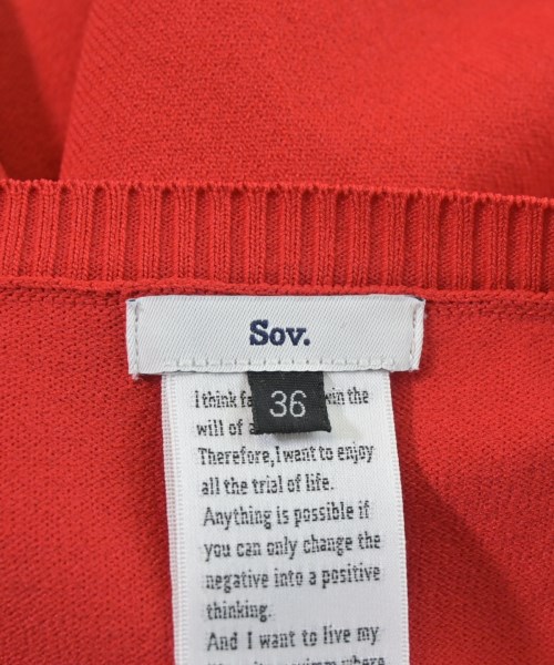 SOV.（ソブ）カーディガン 赤 サイズ:36(S位) レディース/2200661422045