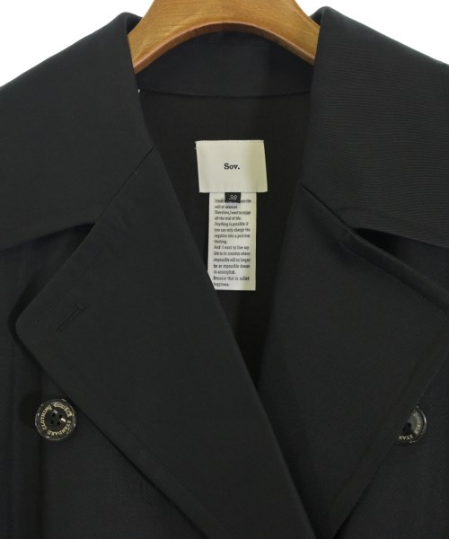 SOV.（ソブ）トレンチコート 黒 サイズ:38(M位) レディース/2200668513104
