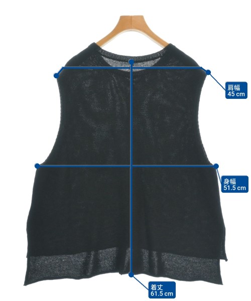 suzuki takayuki（スズキタカユキ）ベスト/ノースリーブ 黒 サイズ:F レディース/2200650891067