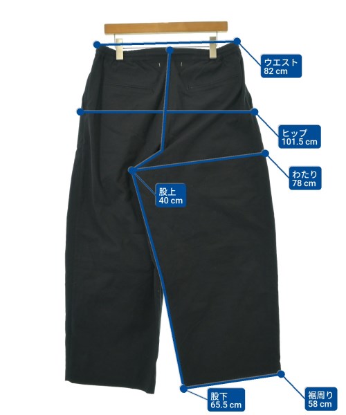 suzuki takayuki（スズキタカユキ）スラックス 黒 サイズ:1(S位) メンズ/2200670337019