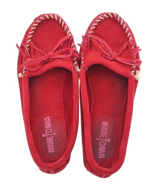 MINNETONKA（ミネトンカ）モカシン/デッキシューズ 赤 サイズ:US6 1/2(23.5cm位) レディース/2200640120771
