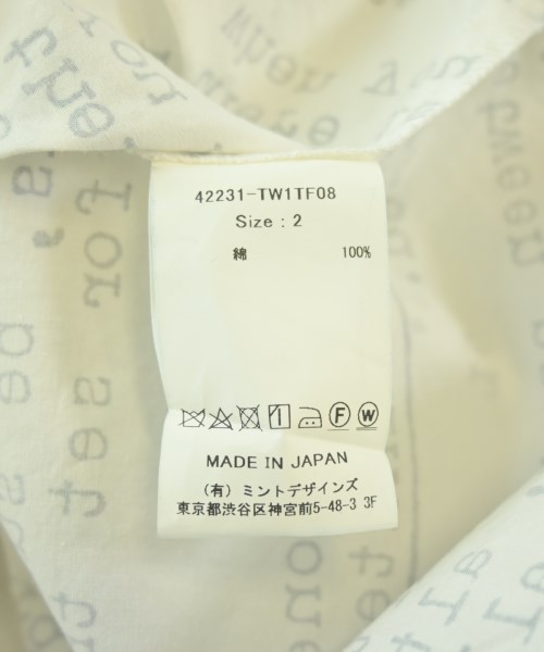mint designs（ミントデザインズ）カジュアルシャツ 白 サイズ:2(M位) レディース/2200714087115