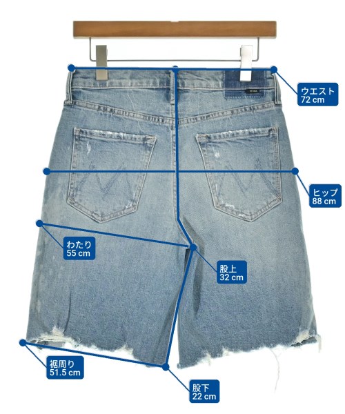 mother（マザー）ショートパンツ 青 サイズ:SF レディース/2200631141587