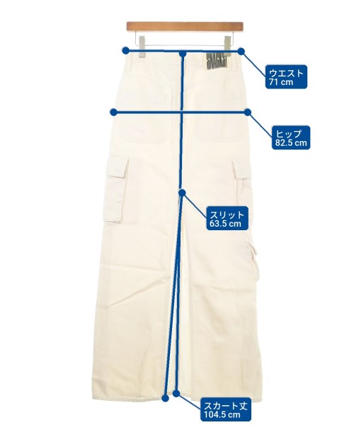 mother（マザー）ロング・マキシ丈スカート 白 サイズ:-(L位) レディース/2200631159377