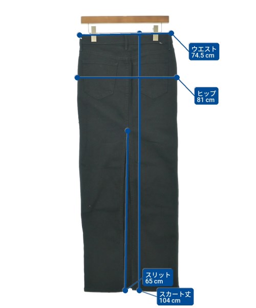 mother（マザー）ロング・マキシ丈スカート 黒 サイズ:SF レディース/2200631161370