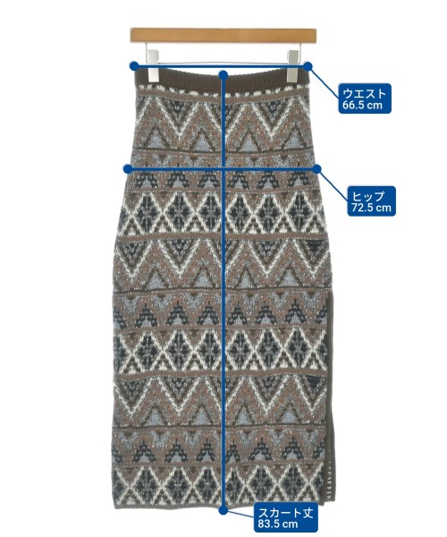 mother（マザー）ロング・マキシ丈スカート 茶 サイズ:-(M位) レディース/2200631165781