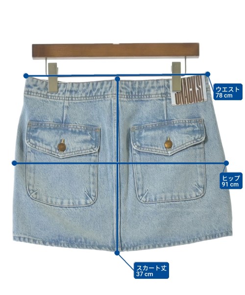 mother（マザー）ミニスカート 青 サイズ:26(M位) レディース/2200631184232