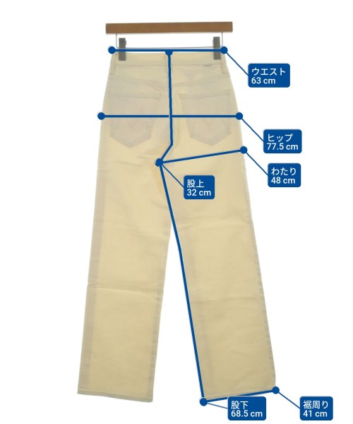 mother（マザー）デニムパンツ 白 サイズ:24(S位) レディース/2200631221081