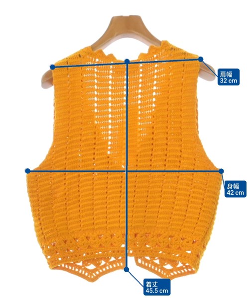 mother（マザー）ベスト 黄 サイズ:-(M位) レディース/2200631231271