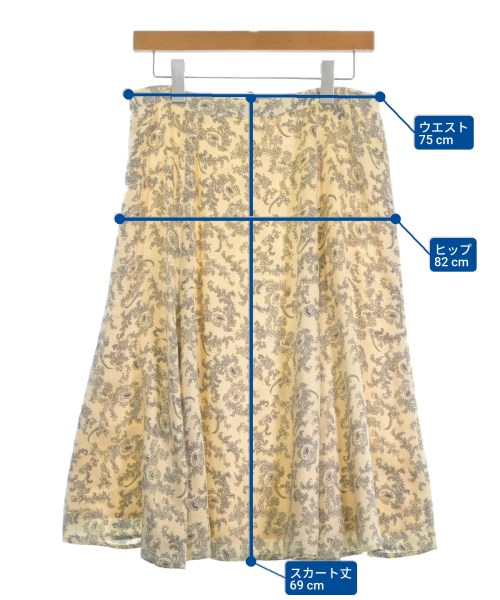 COMPTOIR DES COTONNIERS（コントワーデコトニエ）ひざ丈スカート ベージュ サイズ:11(L位) レディース/2200613794022