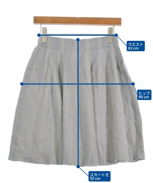 LANVIN en bleu（ランバンオンブルー）ミニスカート グレー サイズ:38(M位) レディース/2200626013141