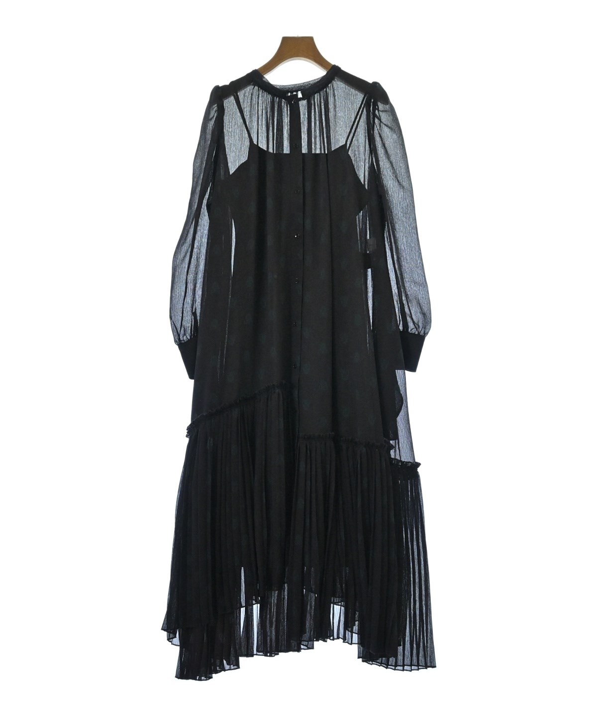 LANVIN en bleu（ランバンオンブルー）シャツワンピース 紫 サイズ:38