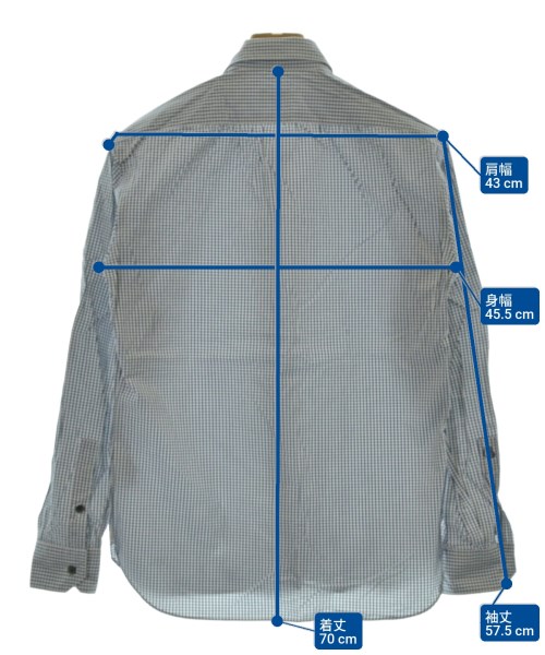 LANVIN en bleu（ランバンオンブルー）カジュアルシャツ 白 サイズ:46(M位) メンズ/2200643193093