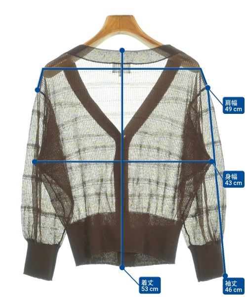 LANVIN en bleu（ランバンオンブルー）ニット・セーター 茶 サイズ:38(M位) レディース/2200621433067