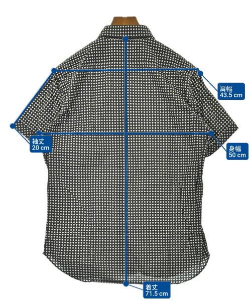 LANVIN en bleu（ランバンオンブルー）カジュアルシャツ 黒 サイズ:48(L位) メンズ/2200627714047