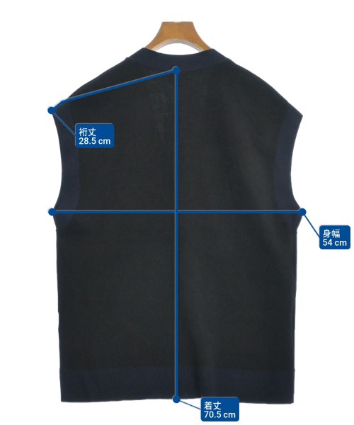 LANVIN en bleu（ランバンオンブルー）ベスト 黒 サイズ:38(M位) レディース/2200617086024