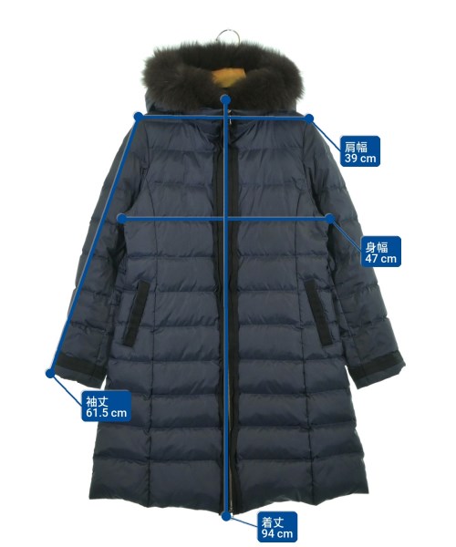 LANVIN en bleu（ランバンオンブルー）ダウンコート 紺 サイズ:38(M位) レディース/2200633729011
