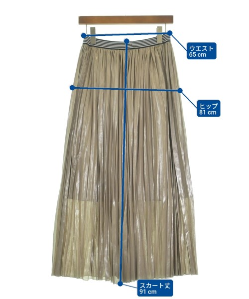 LANVIN en bleu（ランバンオンブルー）ロング・マキシ丈スカート ベージュ サイズ:38(M位) レディース/2200610459061