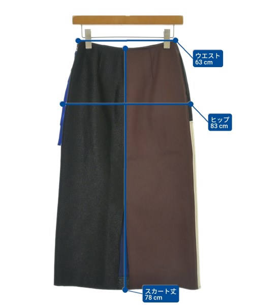 LANVIN en bleu（ランバンオンブルー）ロング・マキシ丈スカート 黒 サイズ:36(S位) レディース/2200674539457