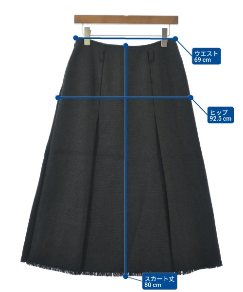 LANVIN en bleu（ランバンオンブルー）ロング・マキシ丈スカート 黒 サイズ:38(M位) レディース/2200672656095