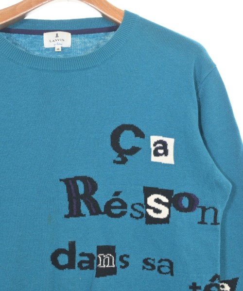 LANVIN en bleu（ランバンオンブルー）ニット・セーター 青 サイズ:48(L位) メンズ/2200674087132