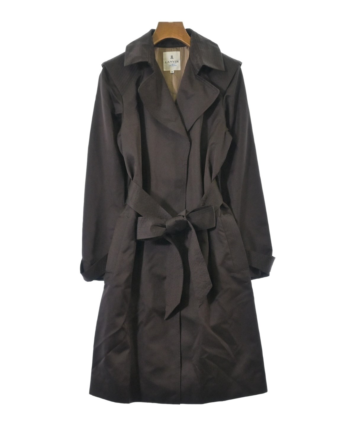 LANVIN en bleu（ランバンオンブルー）トレンチコート 茶 サイズ:38(M