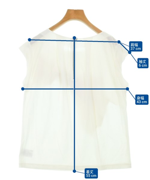 LANVIN en bleu（ランバンオンブルー）Tシャツ・カットソー 白 サイズ:38(M位) レディース/2200694852024