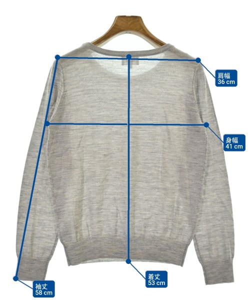 LANVIN en bleu（ランバンオンブルー）ニット・セーター グレー サイズ:38(M位) レディース/2200688357078