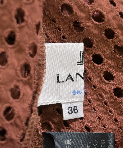 LANVIN en bleu（ランバンオンブルー）ワンピース 茶 サイズ:36(S位) レディース/2200696785023