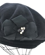 LANVIN en bleu（ランバンオンブルー）ハンチング・ベレー帽 黒 サイズ:- レディース/2200693415206