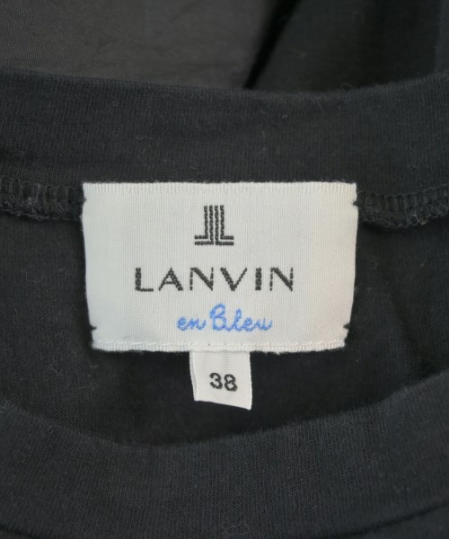 LANVIN en bleu（ランバンオンブルー）Tシャツ・カットソー 黒 サイズ:38(M位) レディース/2200699148092