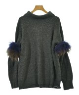 LANVIN en bleu（ランバンオンブルー）ニット・セーター グレー サイズ:38(M位) レディース/2200713593082