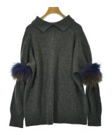 LANVIN en bleu（ランバンオンブルー）ニット・セーター グレー サイズ:38(M位) レディース/2200713593082