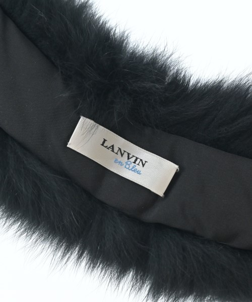 LANVIN en bleu（ランバンオンブルー）マフラー 黒 サイズ:- レディース/2200714064093