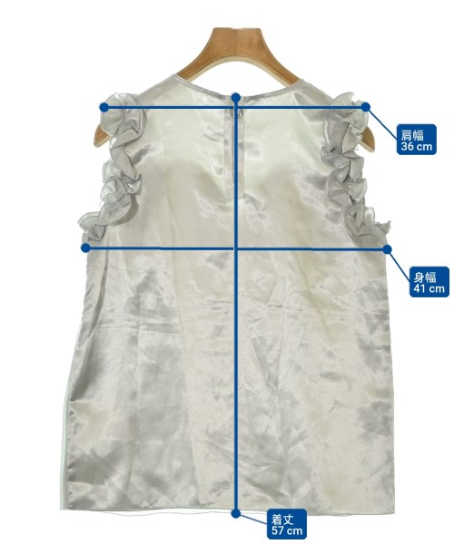 LANVIN en bleu（ランバンオンブルー）ブラウス シルバー サイズ:38(M位) レディース/2200706837025