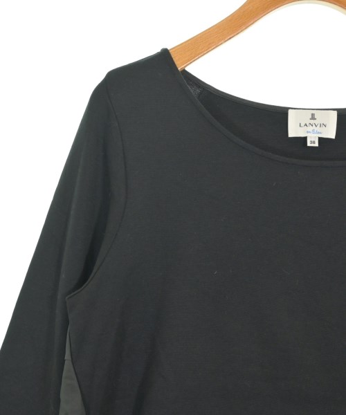 LANVIN en bleu（ランバンオンブルー）Tシャツ・カットソー 黒 サイズ:38(M位) レディース/2200717754052