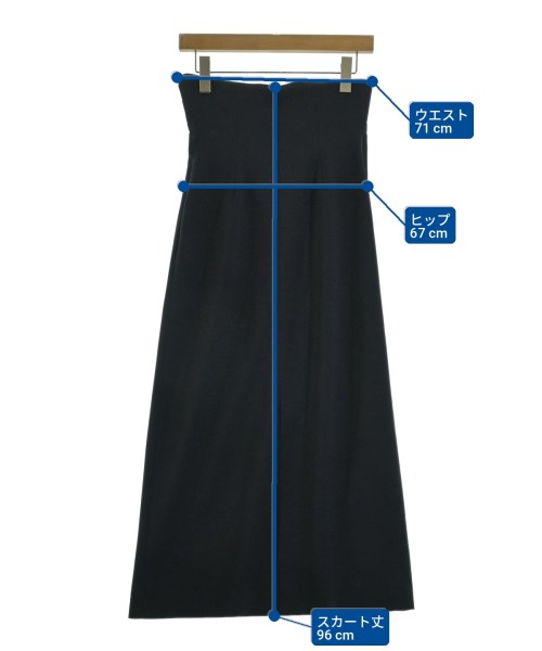 LANVIN en bleu（ランバンオンブルー）ロング・マキシ丈スカート 紺 サイズ:36(S位) レディース/2200718293796