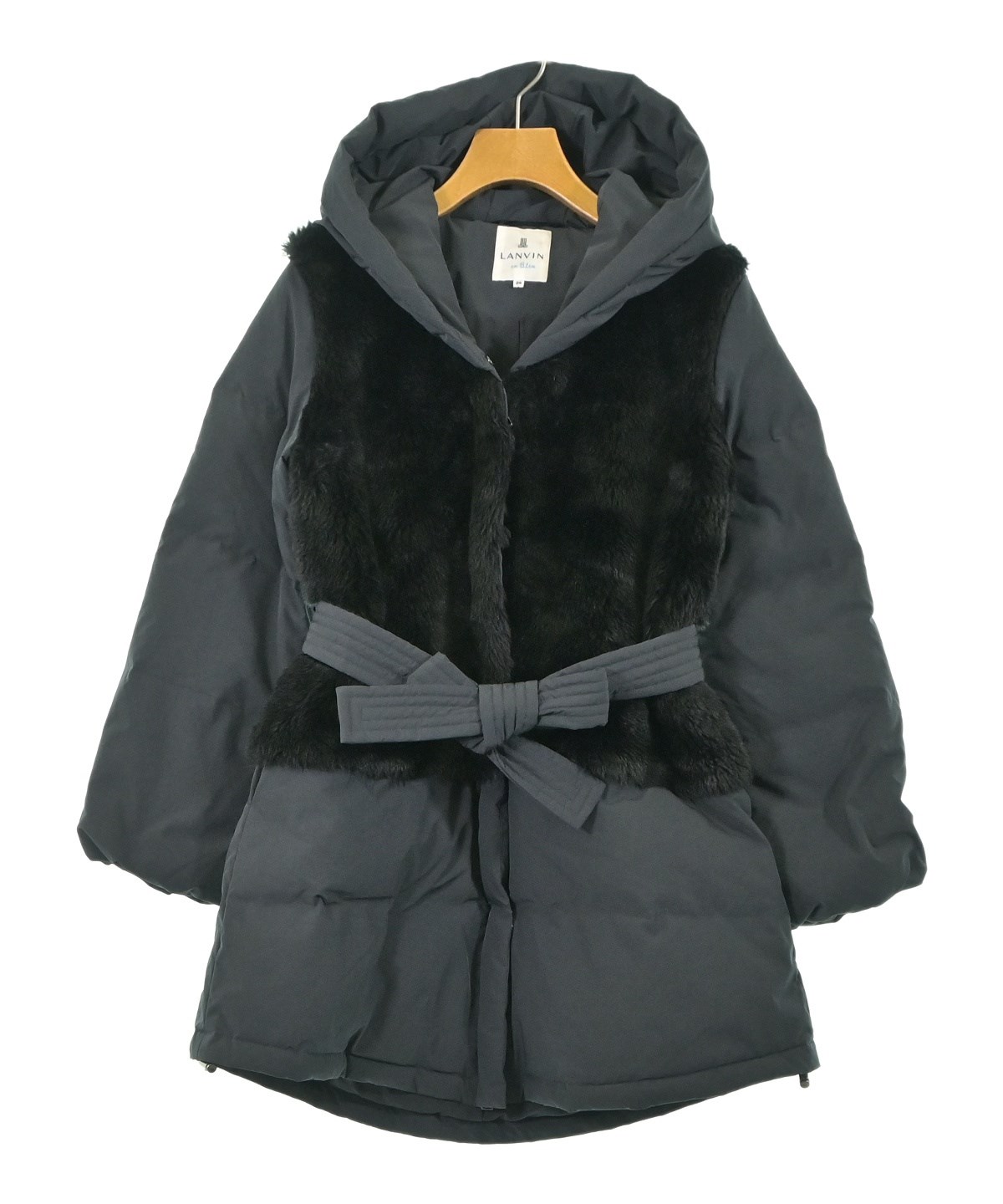 LANVIN en bleu（ランバンオンブルー）ダウンコート 黒 サイズ:36(S位