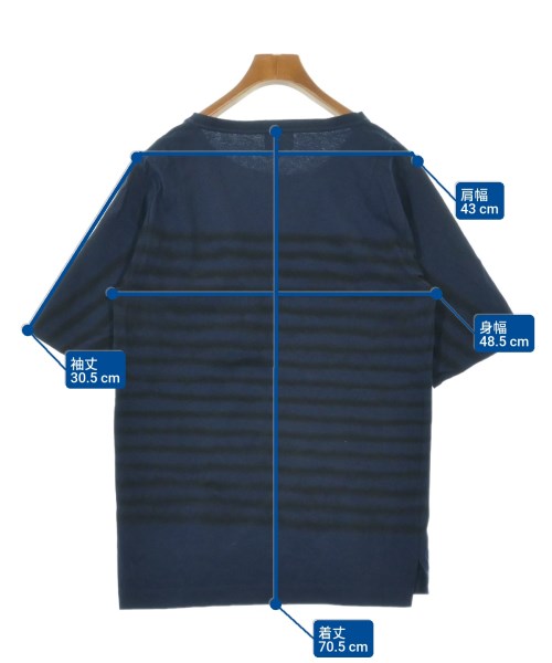 LANVIN en bleu（ランバンオンブルー）Tシャツ・カットソー 紺 サイズ:48(L位) メンズ/2200649252121