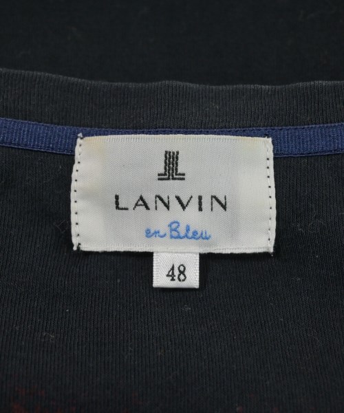 LANVIN en bleu（ランバンオンブルー）Tシャツ・カットソー 黒 サイズ:48(L位) メンズ/2200649252138