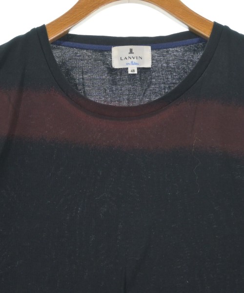 LANVIN en bleu（ランバンオンブルー）Tシャツ・カットソー 黒 サイズ:48(L位) メンズ/2200649252138