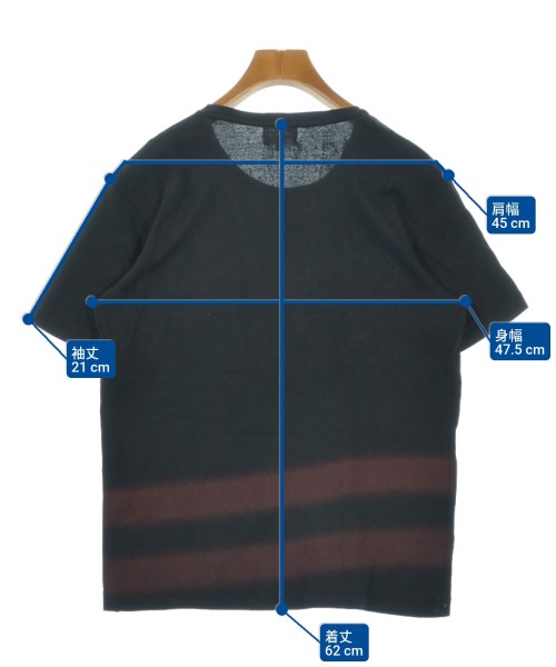 LANVIN en bleu（ランバンオンブルー）Tシャツ・カットソー 黒 サイズ:48(L位) メンズ/2200649252138