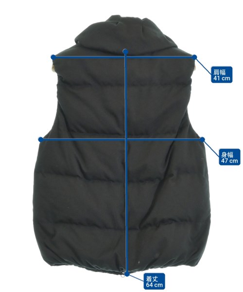 LANVIN en bleu（ランバンオンブルー）ダウンジャケット/ダウンベスト 黒 サイズ:50(XL位) メンズ/2200649252190