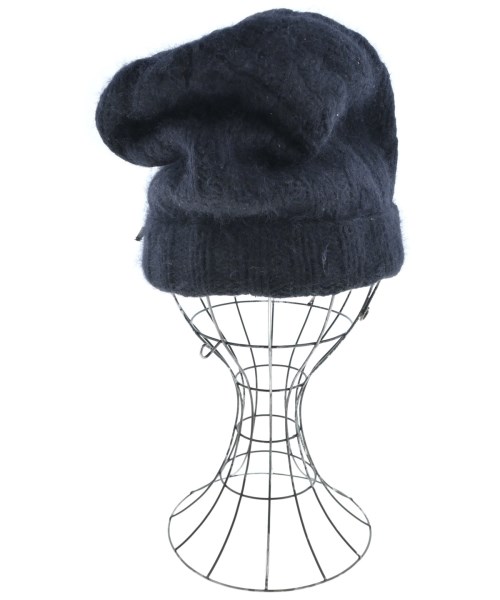 LANVIN en bleu（ランバンオンブルー）ニットキャップ・ビーニー 黒 サイズ:F レディース/2200649252213