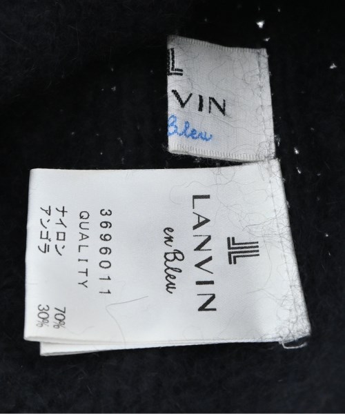 LANVIN en bleu（ランバンオンブルー）ニットキャップ・ビーニー 黒 サイズ:F レディース/2200649252213